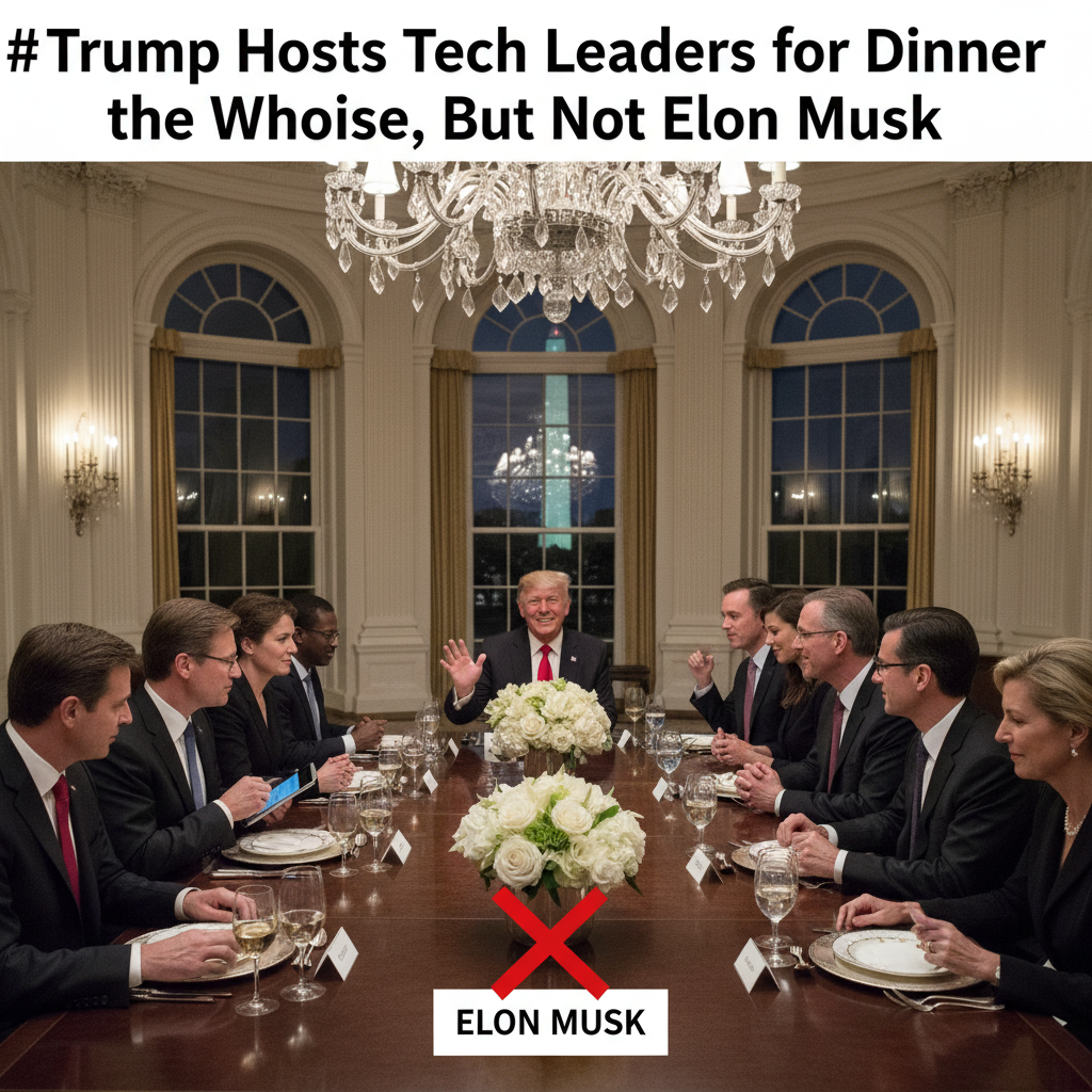 Trump Hosts Tech Leaders for Dinner at the White House, But Not Elon Musk